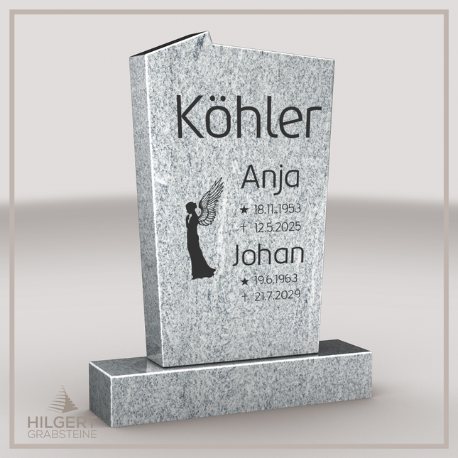 HO-LI-A006 | Hilgert Grabsteine | Stehender Grabstein aus Granit | auch als Urnengrabstein