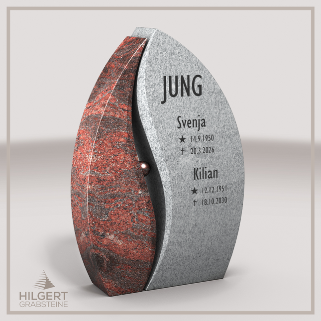 HO-LI-B144 | Hilgert Grabsteine | Stehender Grabstein aus Granit | auch als Urnengrabstein