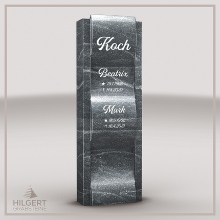 HO-LI-D108 | Hilgert Grabsteine | Stehender Grabstein aus Granit | auch als Urnengrabstein