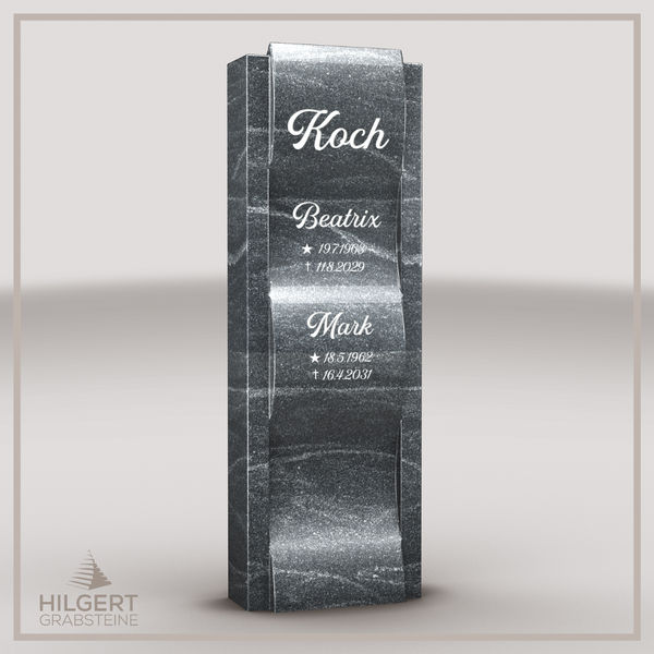 HO-LI-D108 | Hilgert Grabsteine | Stehender Grabstein aus Granit | auch als Urnengrabstein