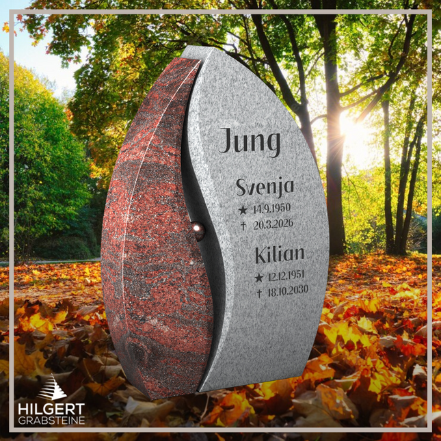 HO-LI-B144 | Hilgert Grabsteine | Stehender Grabstein aus Granit | auch als Urnengrabstein
