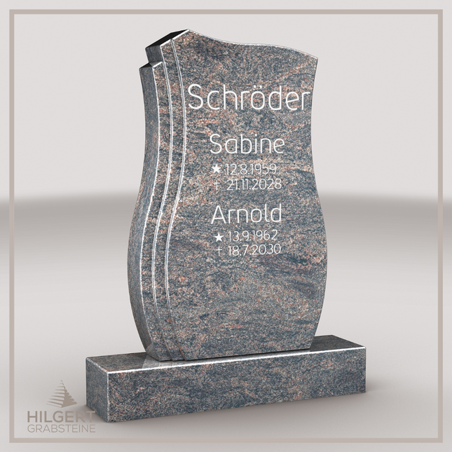 HO-LI-D118 | Hilgert Grabsteine | Stehender Grabstein aus Granit | auch als Urnengrabstein