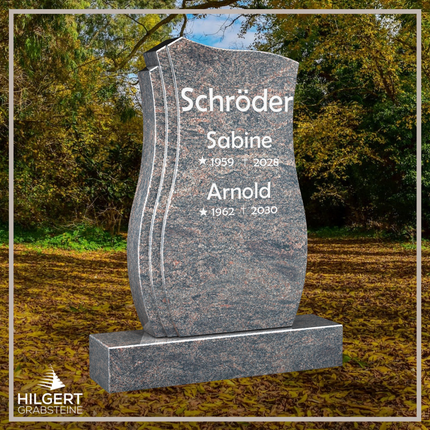 HO-LI-D118 | Hilgert Grabsteine | Stehender Grabstein aus Granit | auch als Urnengrabstein