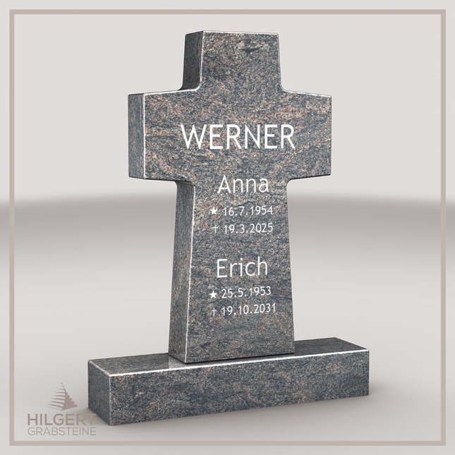 HO-LI-C004 | Hilgert Grabsteine | Stehender Grabstein aus Granit | auch als Urnengrabstein
