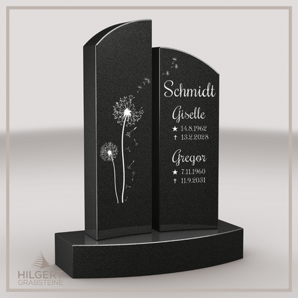 HO-LI-C007 | Hilgert Grabsteine | Stehender Grabstein aus Granit | auch als Urnengrabstein