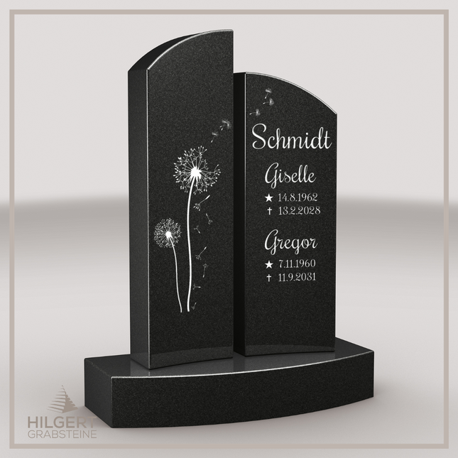HO-LI-C007 | Hilgert Grabsteine | Stehender Grabstein aus Granit | auch als Urnengrabstein