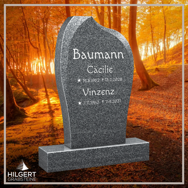 HO-LI-C012 | Hilgert Grabsteine | Stehender Grabstein aus Granit | auch als Urnengrabstein