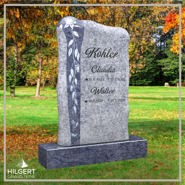 HO-LI-D121 | Hilgert Grabsteine | Stehender Grabstein aus Granit | auch als Urnengrabstein