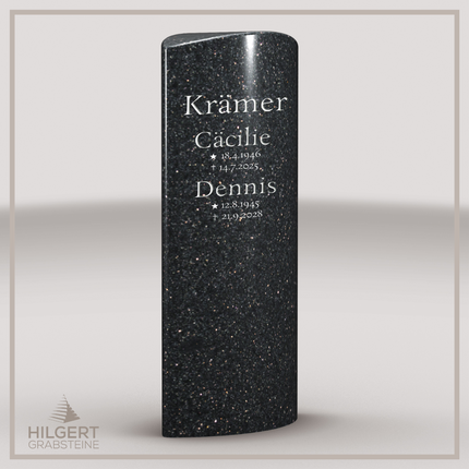 HO-LI-D123 | Hilgert Grabsteine | Stehender Grabstein aus Granit | auch als Urnengrabstein