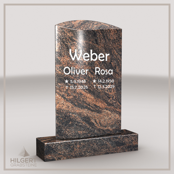 HO-LI-D133 | Hilgert Grabsteine | Stehender Grabstein aus Granit | auch als Urnengrabstein