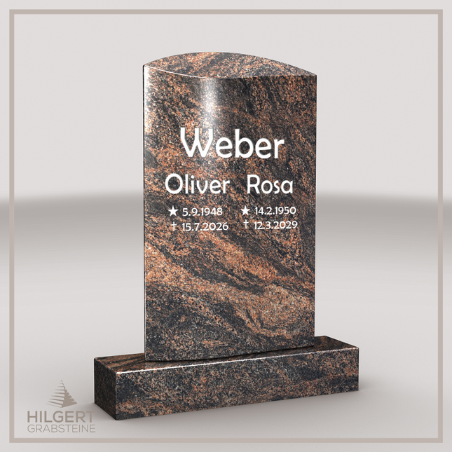 HO-LI-D133 | Hilgert Grabsteine | Stehender Grabstein aus Granit | auch als Urnengrabstein