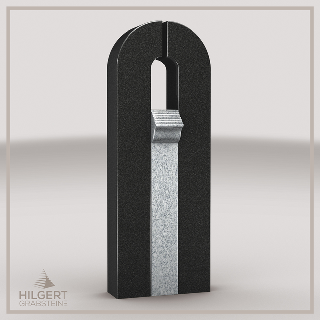 HO-LI-C023 | Hilgert Grabsteine | Stehender Grabstein aus Granit | auch als Urnengrabstein