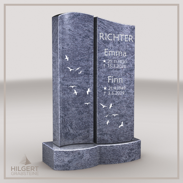 HO-LI-C024 | Hilgert Grabsteine | Stehender Grabstein aus Granit | auch als Urnengrabstein