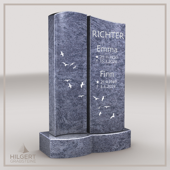 HO-LI-C024 | Hilgert Grabsteine | Stehender Grabstein aus Granit | auch als Urnengrabstein