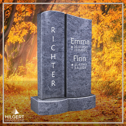HO-LI-C024 | Hilgert Grabsteine | Stehender Grabstein aus Granit | auch als Urnengrabstein