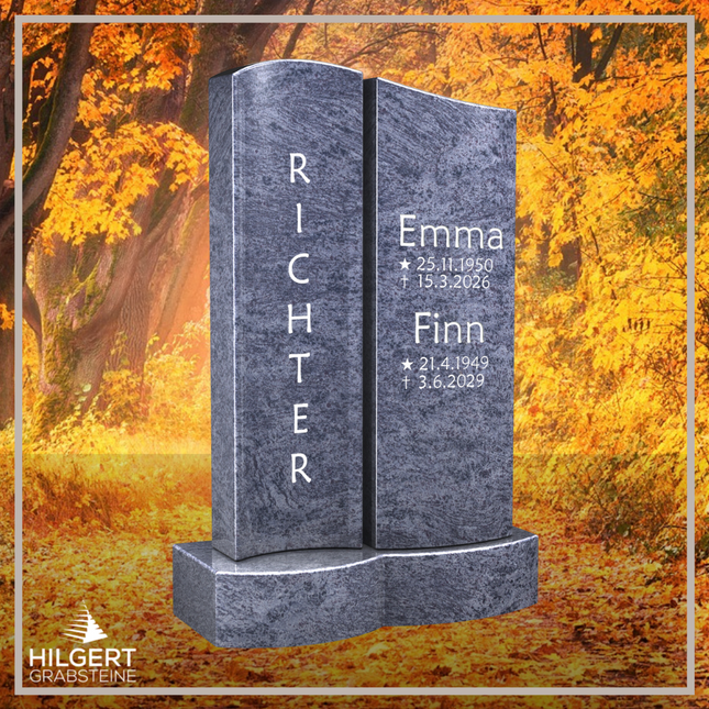 HO-LI-C024 | Hilgert Grabsteine | Stehender Grabstein aus Granit | auch als Urnengrabstein