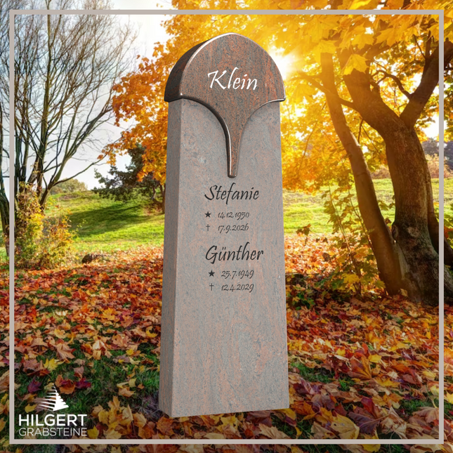 HO-LI-D135 | Hilgert Grabsteine | Stehender Grabstein aus Granit | auch als Urnengrabstein