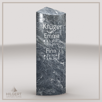 HO-LI-C026 | Hilgert Grabsteine | Stehender Grabstein aus Granit | auch als Urnengrabstein
