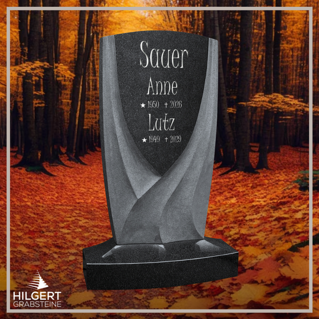 HO-LI-D151 | Hilgert Grabsteine | Stehender Grabstein aus Granit | auch als Urnengrabstein