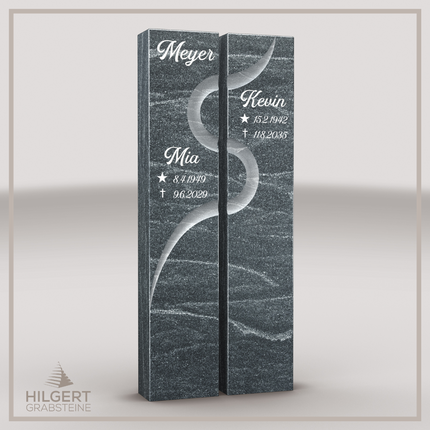 HO-LI-C040 | Hilgert Grabsteine | Stehender Grabstein aus Granit | auch als Urnengrabstein