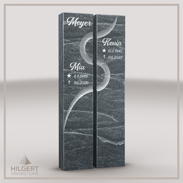 HO-LI-C040 | Hilgert Grabsteine | Stehender Grabstein aus Granit | auch als Urnengrabstein