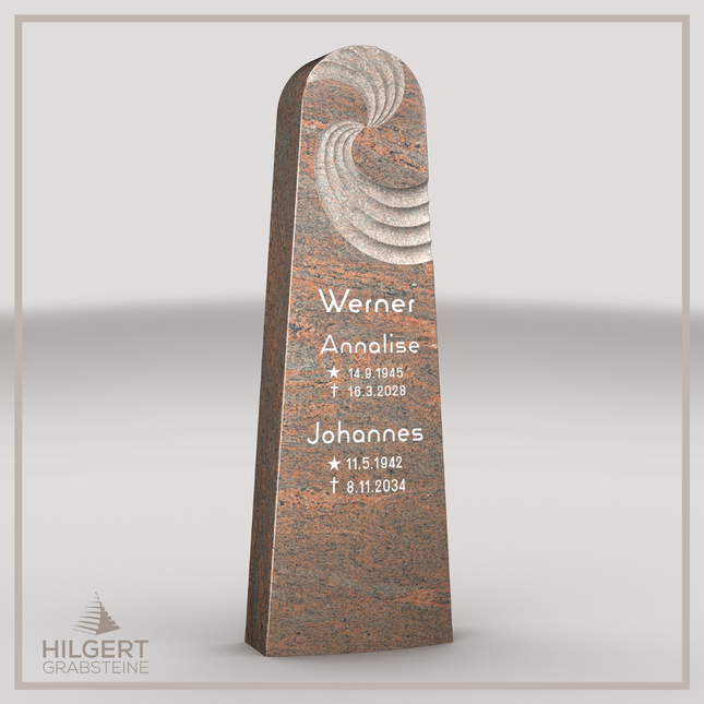 HO-LI-C041 | Hilgert Grabsteine | Stehender Grabstein aus Granit | auch als Urnengrabstein