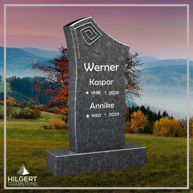 HO-LI-D154 | Hilgert Grabsteine | Stehender Grabstein aus Granit | auch als Urnengrabstein