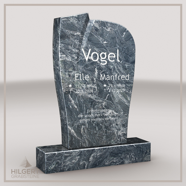 HO-LI-C090 | Hilgert Grabsteine | Stehender Grabstein aus Granit | auch als Urnengrabstein