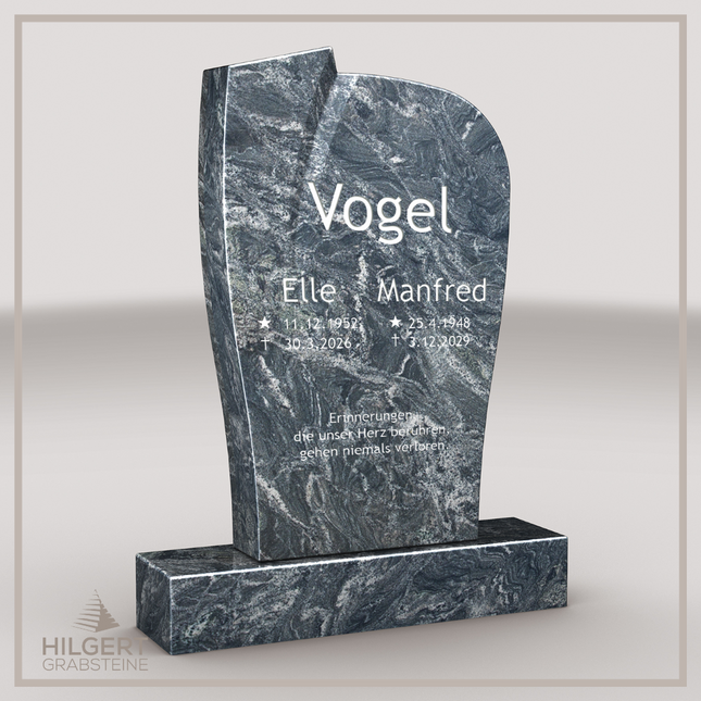 HO-LI-C090 | Hilgert Grabsteine | Stehender Grabstein aus Granit | auch als Urnengrabstein