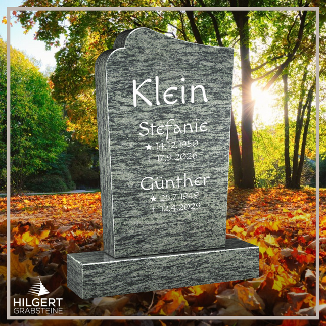 HO-LI-A012 | Hilgert Grabsteine | Stehender Grabstein aus Granit | auch als Urnengrabstein