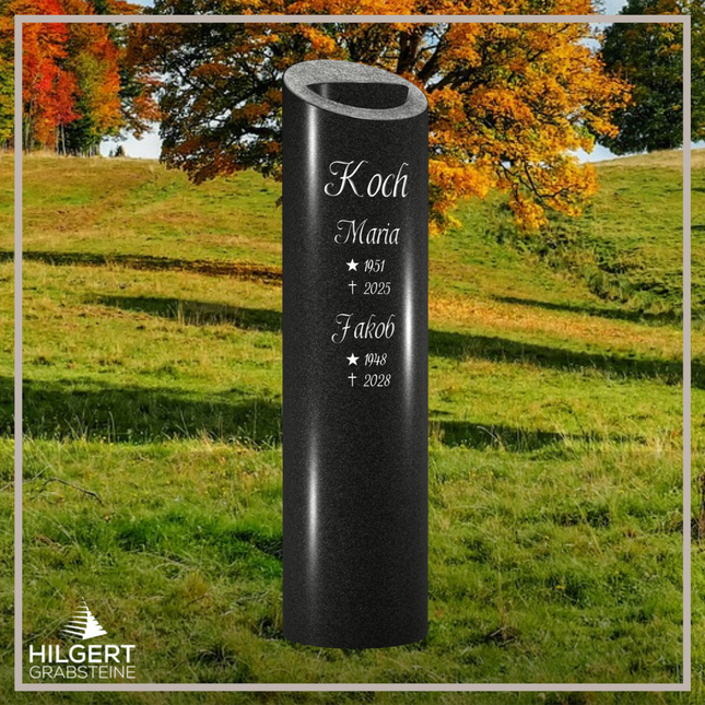 HO-LI-D181 | Hilgert Grabsteine | Stehender Grabstein aus Granit | auch als Urnengrabstein