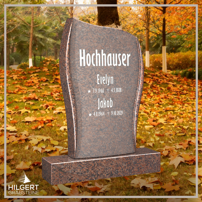 HO-LI-D156 | Hilgert Grabsteine | Stehender Grabstein aus Granit | auch als Urnengrabstein