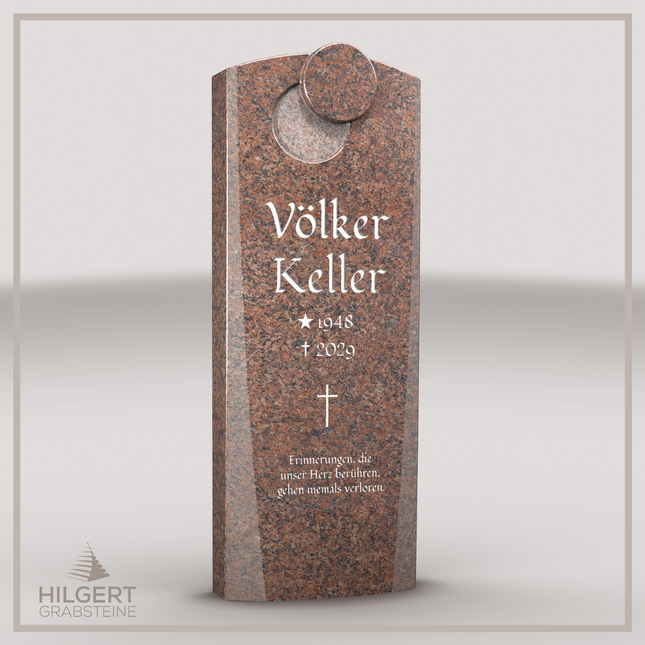 HO-LI-C096 | Hilgert Grabsteine | Stehender Grabstein aus Granit | auch als Urnengrabstein
