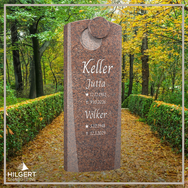 HO-LI-C096 | Hilgert Grabsteine | Stehender Grabstein aus Granit | auch als Urnengrabstein