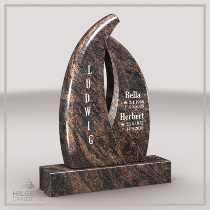 HO-LI-D194 | Hilgert Grabsteine | Stehender Grabstein aus Granit | auch als Urnengrabstein