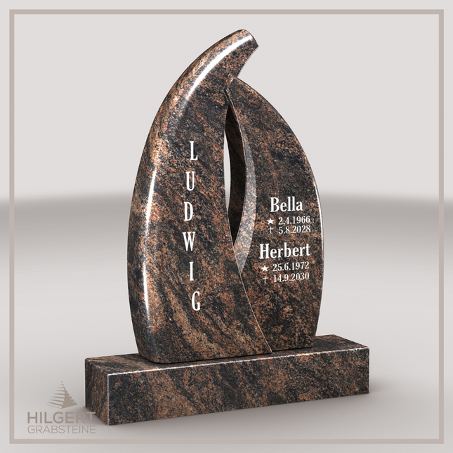 HO-LI-D194 | Hilgert Grabsteine | Stehender Grabstein aus Granit | auch als Urnengrabstein