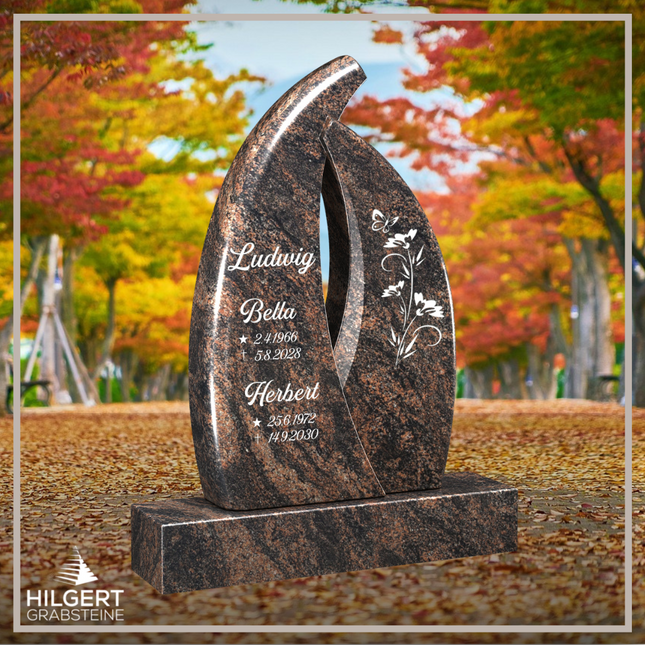 HO-LI-D194 | Hilgert Grabsteine | Stehender Grabstein aus Granit | auch als Urnengrabstein