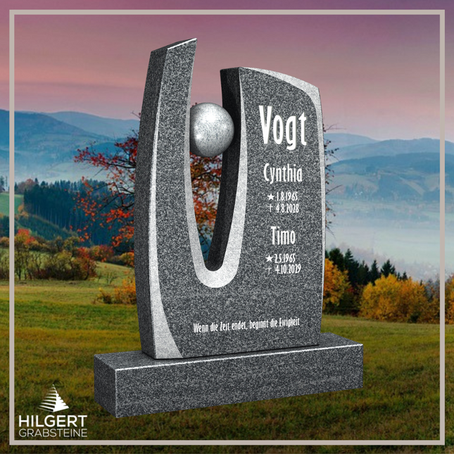 HO-LI-C106 | Hilgert Grabsteine | Stehender Grabstein aus Granit | auch als Urnengrabstein