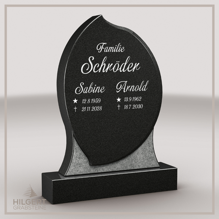 HO-LI-C044 | Hilgert Grabsteine | Stehender Grabstein aus Granit | auch als Urnengrabstein