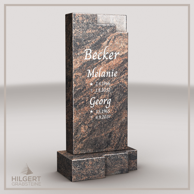 HO-LI-D157 | Hilgert Grabsteine | Stehender Grabstein aus Granit | auch als Urnengrabstein