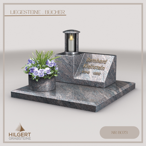 LI-LI-B073 | Hilgert Grabsteine | Liegender Grabstein | Granit