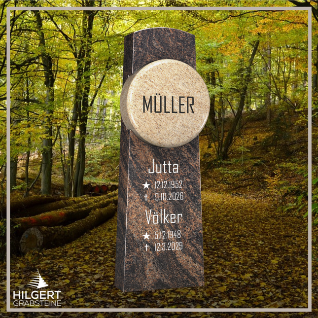 HO-LI-A026 | Hilgert Grabsteine | Stehender Grabstein aus Granit | auch als Urnengrabstein