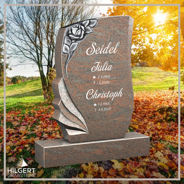 HO-LI-C108 | Hilgert Grabsteine | Stehender Grabstein aus Granit | auch als Urnengrabstein