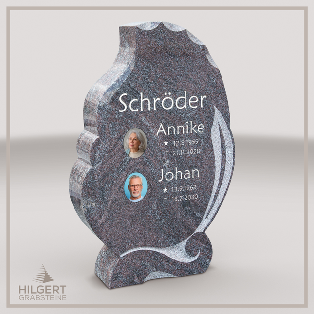 HO-LI-E022 | Hilgert Grabsteine | Stehender Grabstein aus Granit | auch als Urnengrabstein
