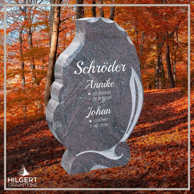 HO-LI-E022 | Hilgert Grabsteine | Stehender Grabstein aus Granit | auch als Urnengrabstein
