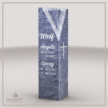 HO-LI-A029 | Hilgert Grabsteine | Stehender Grabstein aus Granit | auch als Urnengrabstein