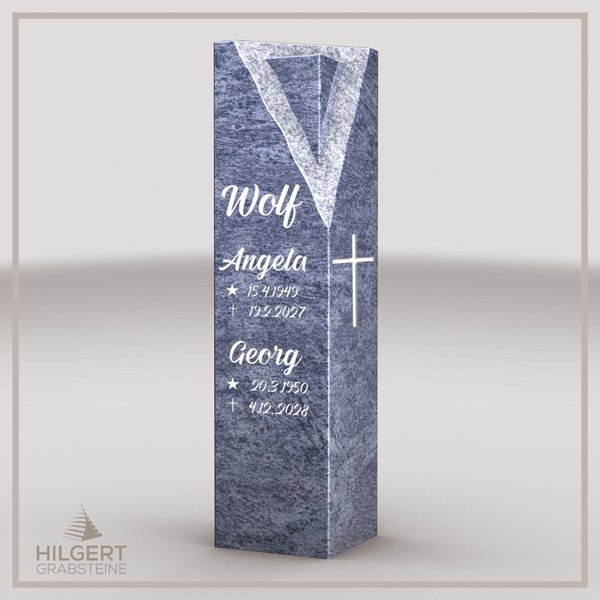 HO-LI-A029 | Hilgert Grabsteine | Stehender Grabstein aus Granit | auch als Urnengrabstein