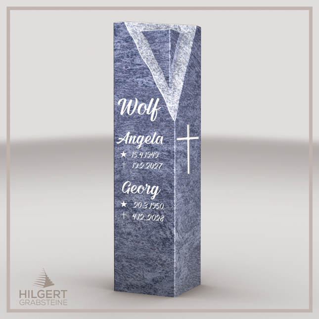 HO-LI-A029 | Hilgert Grabsteine | Stehender Grabstein aus Granit | auch als Urnengrabstein
