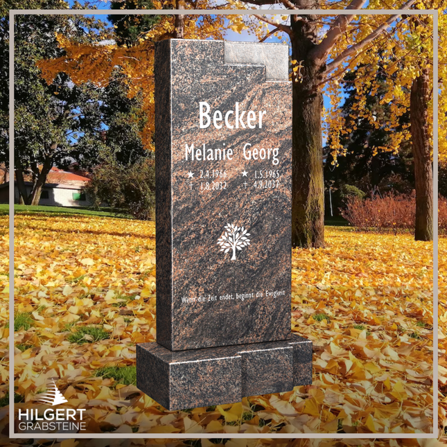 HO-LI-D157 | Hilgert Grabsteine | Stehender Grabstein aus Granit | auch als Urnengrabstein