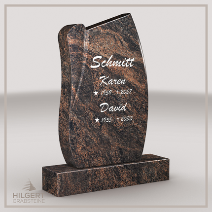 HO-LI-C124 | Hilgert Grabsteine | Stehender Grabstein aus Granit | auch als Urnengrabstein